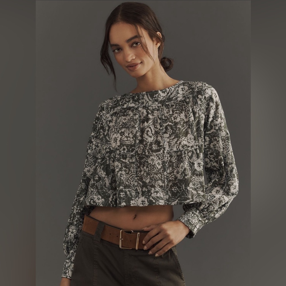 NWT! By Anthropologie Relaxed Long-Sleeve Swing Blouse - Size Large ๐พ